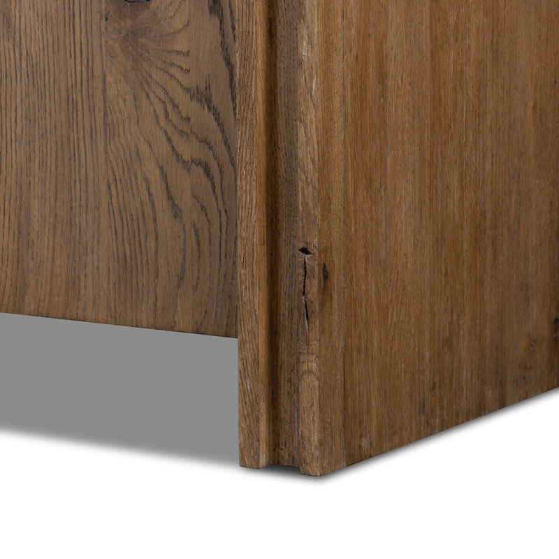 Chalmers Media Console-Weathered Oak, Weathered Oak