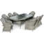 Balcom 8 Seat Oval Rattan Fire Pit Dining Set