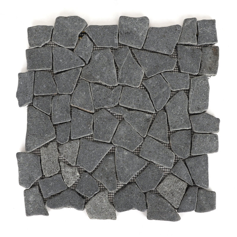 Carreaux de mur en pierre - paquet de 10, Lave noire