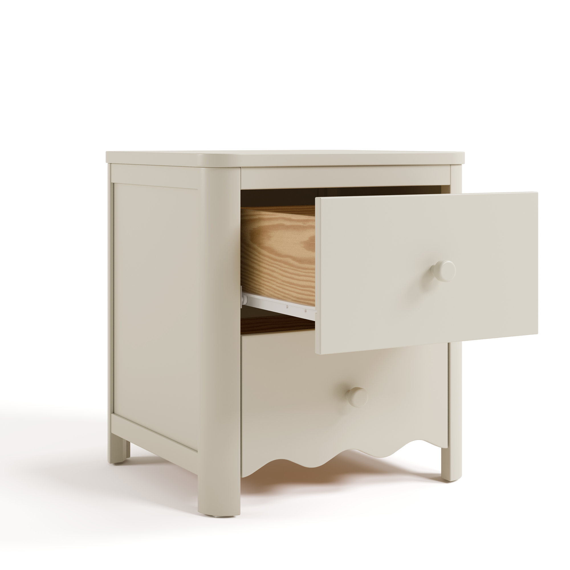 Casablanca 2 Drawer Nightstand, Frosted Oat