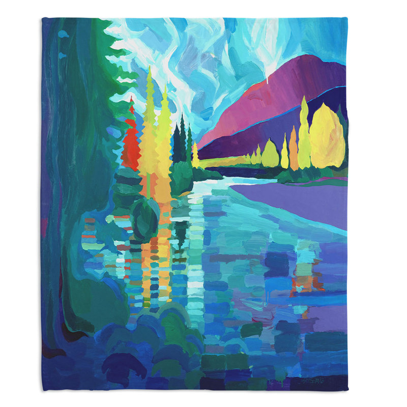 Couverture de sherpa doux reflection of tranquility, l 51 po x L 60 po