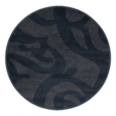 Machine Washable Abstract Gray Area Rug