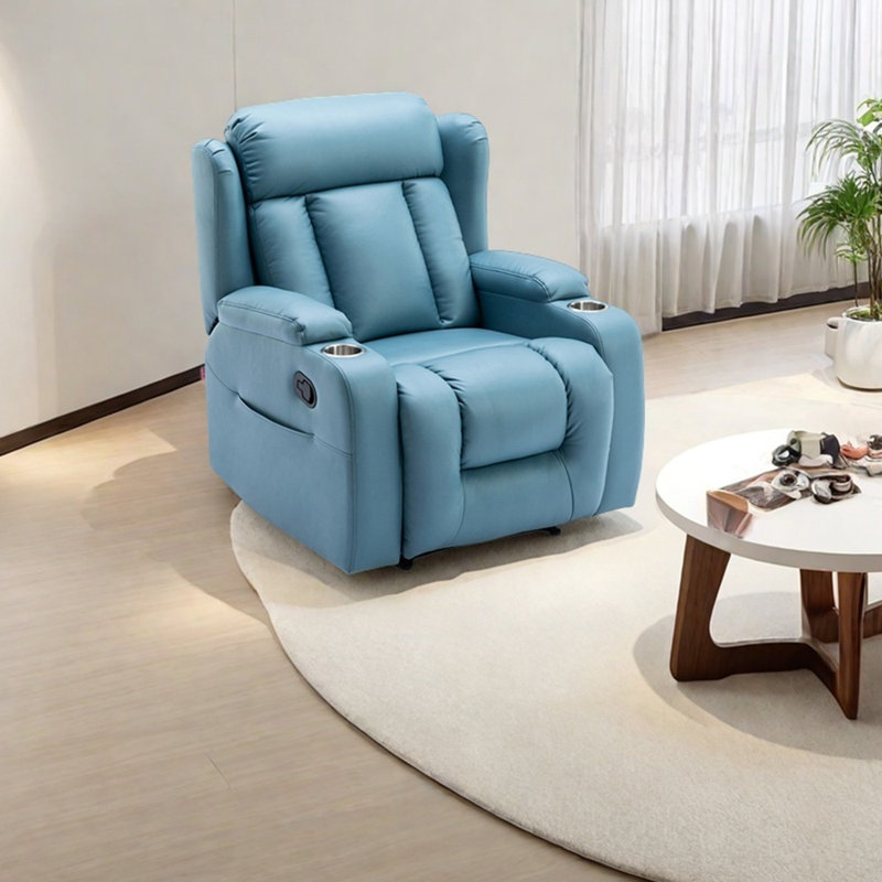 Une chaise longue ergonomique et confortable, Leathaire bleu brume