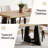 71'' Farmhouse Oak and Black Dining Table for 6-8