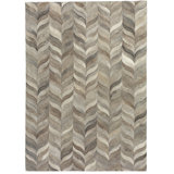 Ceres Chevron Handmade Cowhide Mink/Beige/Gray Area Rug