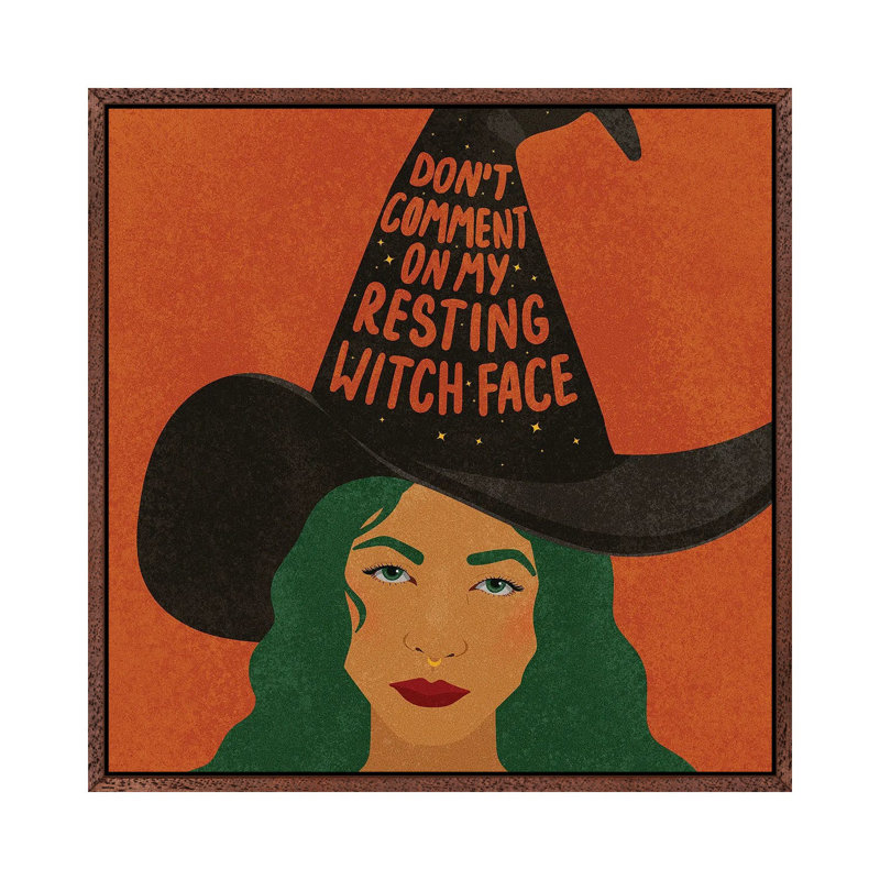 Resting Witch Face by Hannah Rand - Gallery-Wrapped Canvas Giclée on Canvas, 45.72 cm H x 45.72 cm W x 4.445 cm D