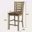 Ensemble de 2 chaises de salle à manger à hauteur de comptoir de style rustique moderne en bois massif