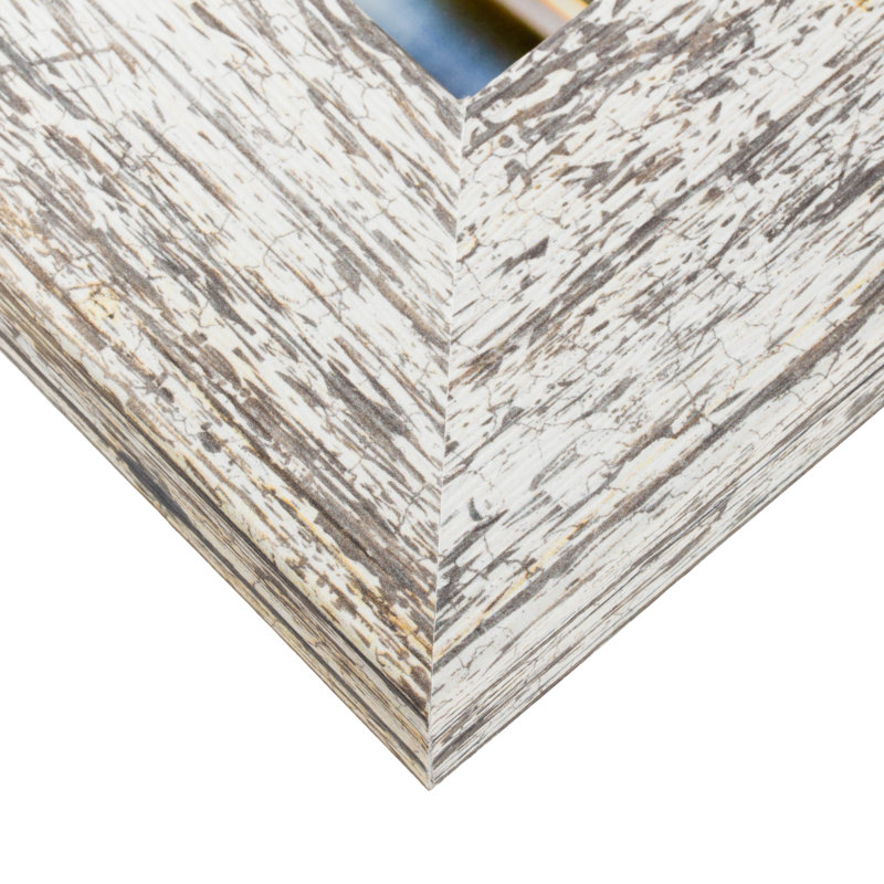 Kimzey Picture Frame with Mat, White Barnwood, 22" x 28" Matted to 18" x 24"