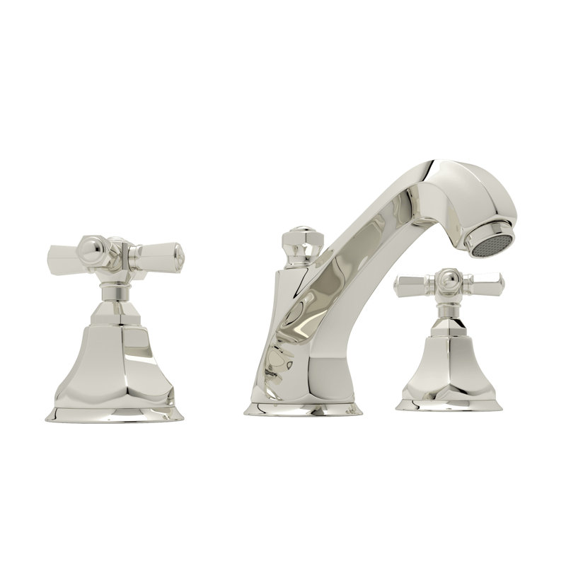 Palladian® Widespread Lavatory Faucet, Cross Handle, Polished Nickel