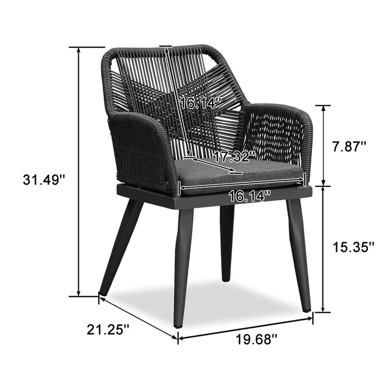 Ensemble de 2 chaises de patio Bayou Breeze