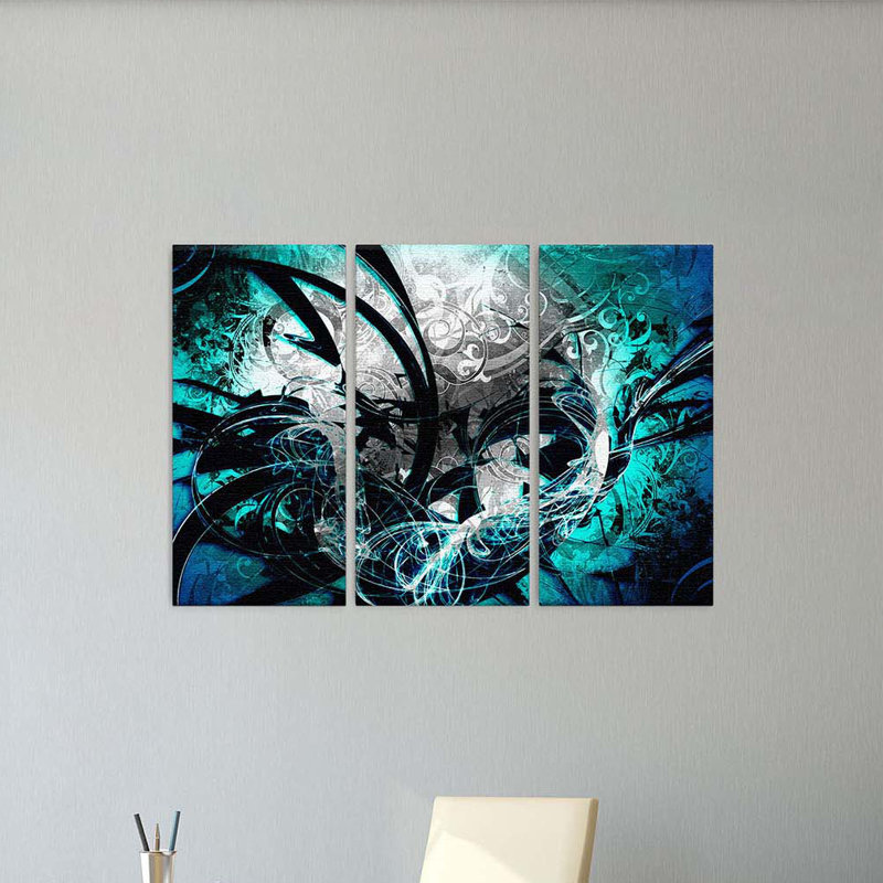 3 Piece Wrapped Canvas Print, 100cm H x 150cm W x 2cm D
