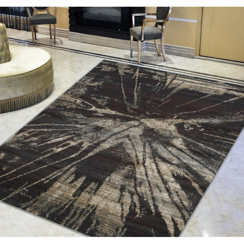 Affric Abstract Indoor Rug, Rectangle 5' x 7'