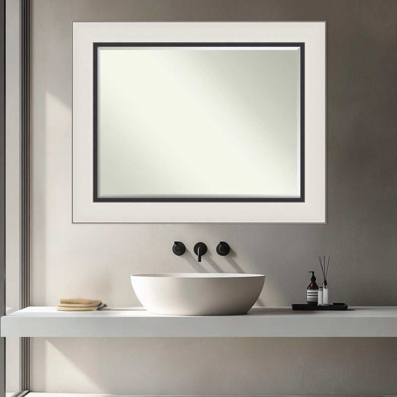 Miroir mural de salle de bain Ellie, Argent noir
