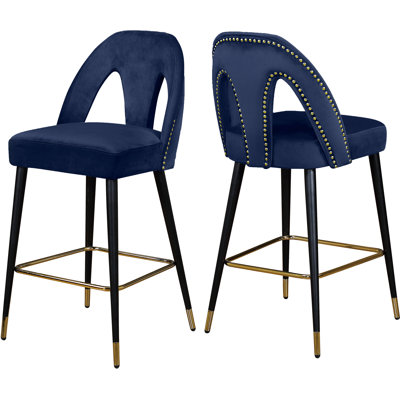 Aoife Upholstered Counter Stool with Solid Wood Frame