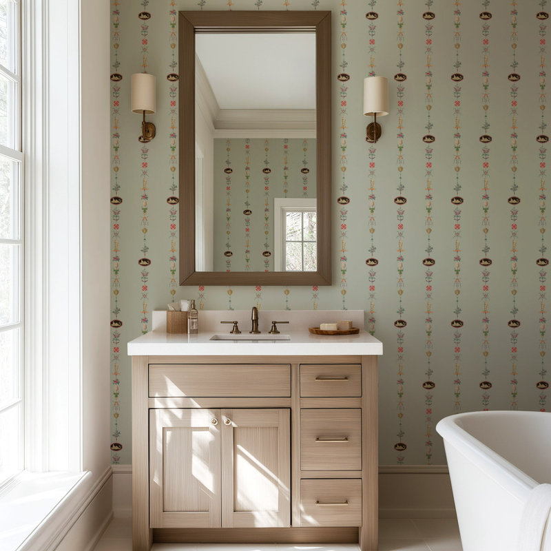 Papier peint NeoClassical Stripe - Antique Glaze