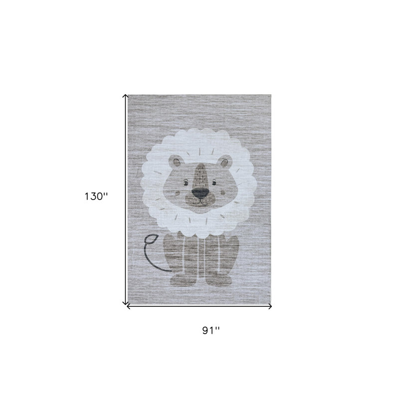 Tapis juvénile beige et gris 8 pi x 11 pi