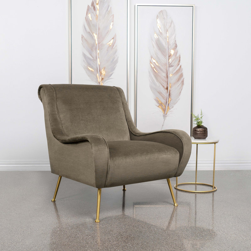 Fauteuil d'appoint à coussin truffé Lundy