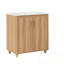 Meuble-lavabo avec lavabo, 2 portes et 1 tiroir