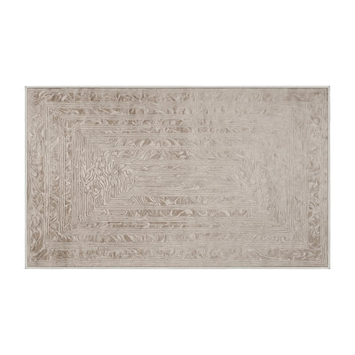Silky Soft Plush Beige Area Rug