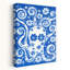 Whimsical Blue Octopus Whimsical Octopus Ocean Flower Wall Art Print by Lerin Freyou - Wrapped Canvas Print-2065891465
