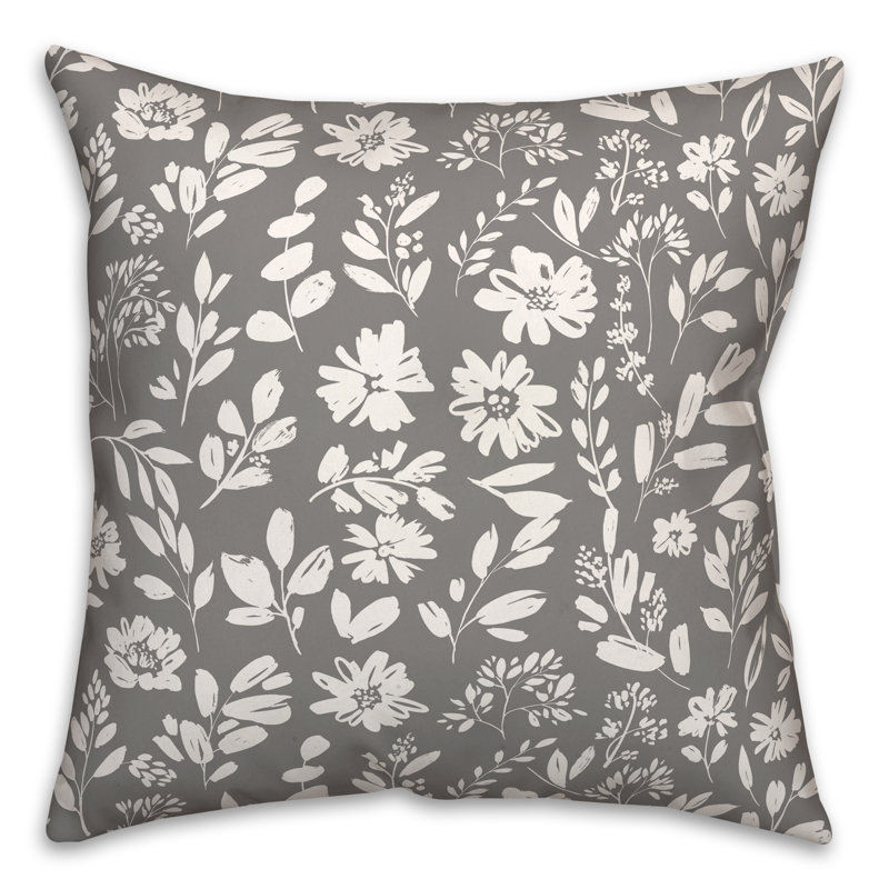  Housse et insert de coussin 16 po, 18 po x 18 po, Gris