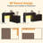 Dresser For Bedroom With Charging Station And LED Light, 67" Rotatable Vanity Desk With LED Light And Side Pockets, Makeup Table With 10 Fabric Drawers, Modern Home Office Desks-1640528366