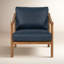 Fauteuil d'appoint en cuir véritable Rowan-1970161763