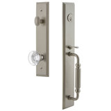Carré Handleset with Single Cylinder Deadbolt and Door Knob and Rosette