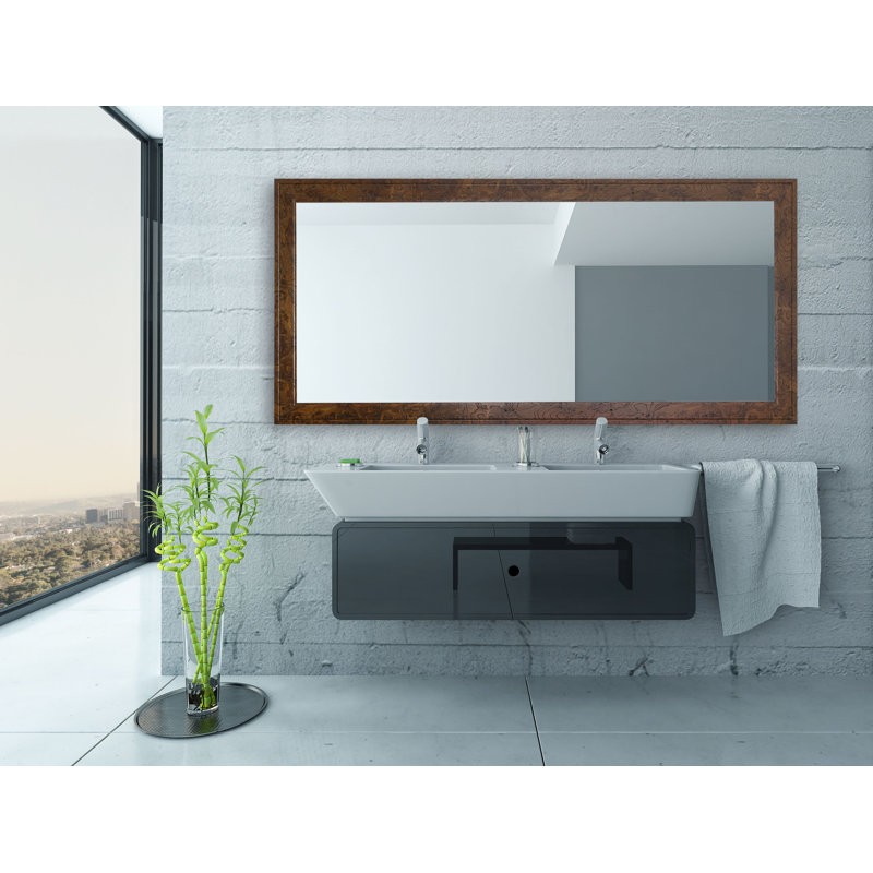 Hinatea Engineered Wood Flat Wall Mirror, 34.5" x 67"