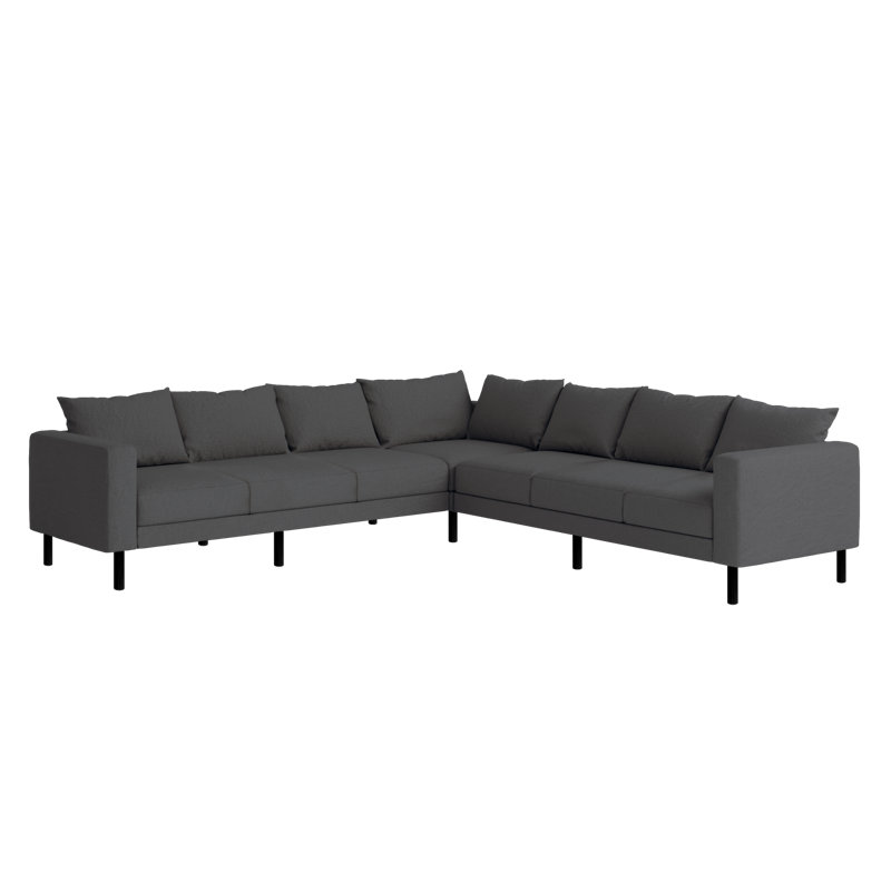 Essential 7-Seat Corner Sectional, Fog Hemp Blend, Metal