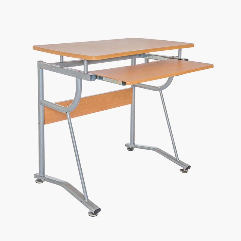 Cherry Compact Gaming Desk with Steel Frame & Keyboard Tray