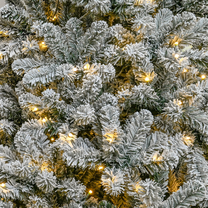 Arbre de Noël artificiel en PVC pré-éclairé avec lumières DEL et base en métal, 5'