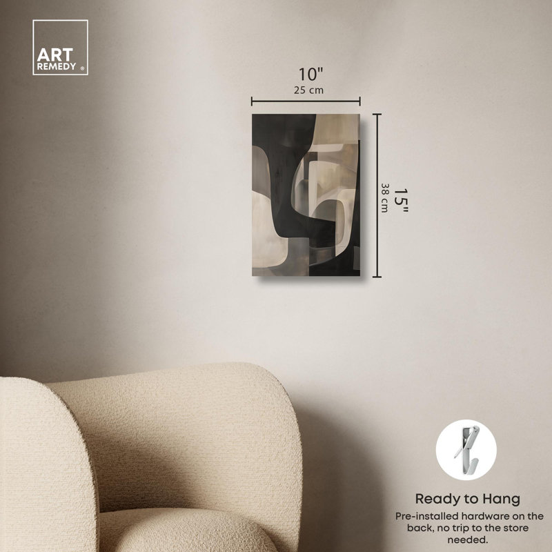 Portal Canvas Modern Neutral Wall Art by Art Remedy, Wrapped Canvas, 15" H x 10" W