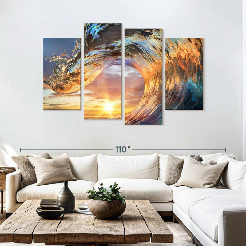 Gillard Curling Ocean Wave, H 54 po x l 84 po