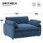 Canapé simple surdimensionné en chenille avec siège large et coussins profonds, conception moderne à blocs de couleurs pour un confort et un style ultimes-131507318