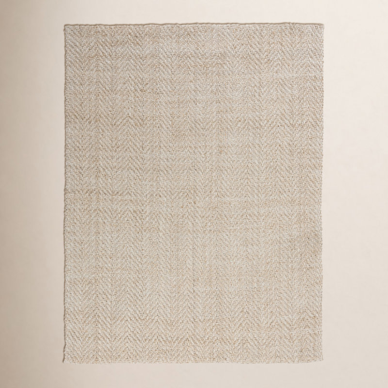 Chevron Handwoven Jute Area Rug, Rectangle 8' x 10'