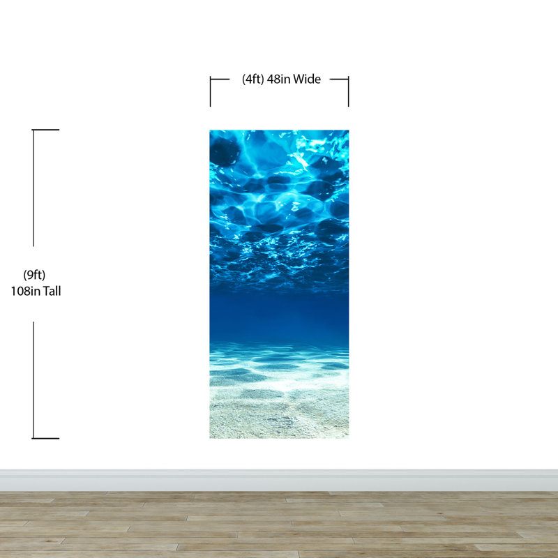Murale de plage sous-marine Doory, l 48 po x L 108 po