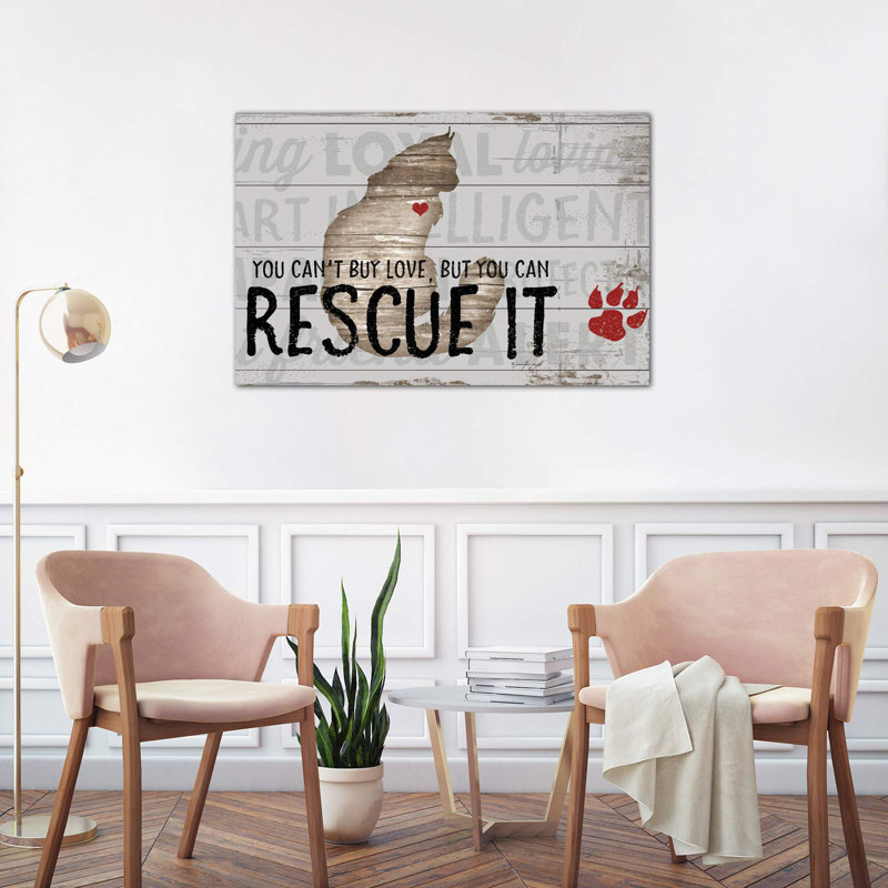 You Can't Buy Love - Cat by Jennifer Pugh - Wrapped Canvas Print, 101.6 cm H x 66.04 cm W x 1.91 cm D