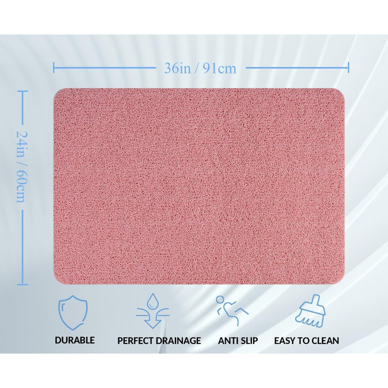 Tapis de douche antidérapant à séchage rapide, Pink