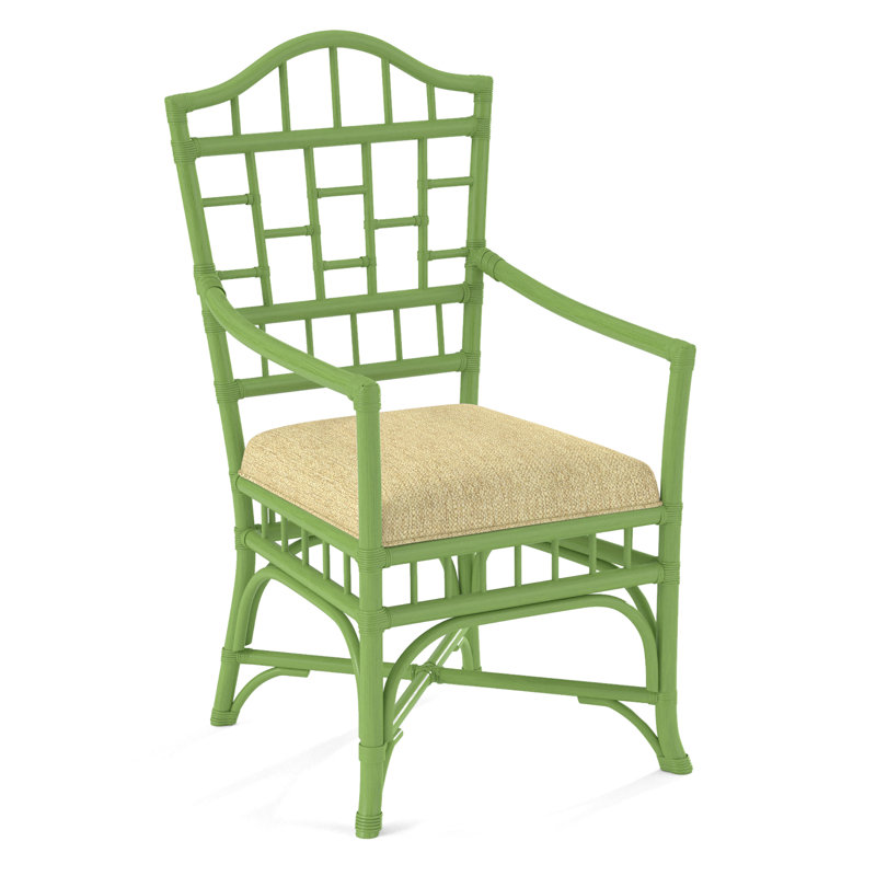 Chaise avec accoudoirs Chippendale, Performance beige sucre; 0863-93, Saule
