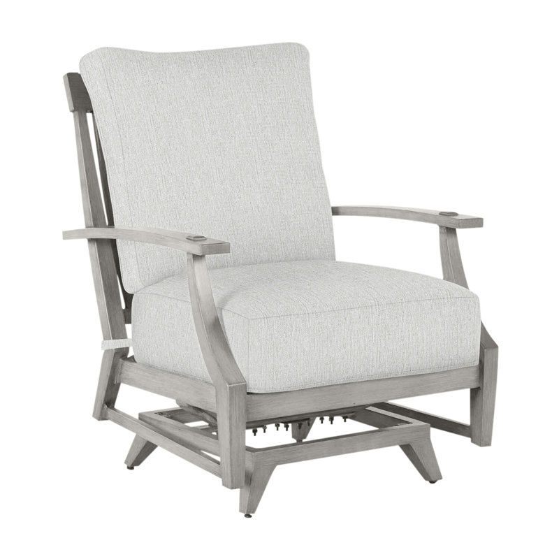 Croquet Patio Chair with Cushions, No Welt, Oyster, Bali Pearl