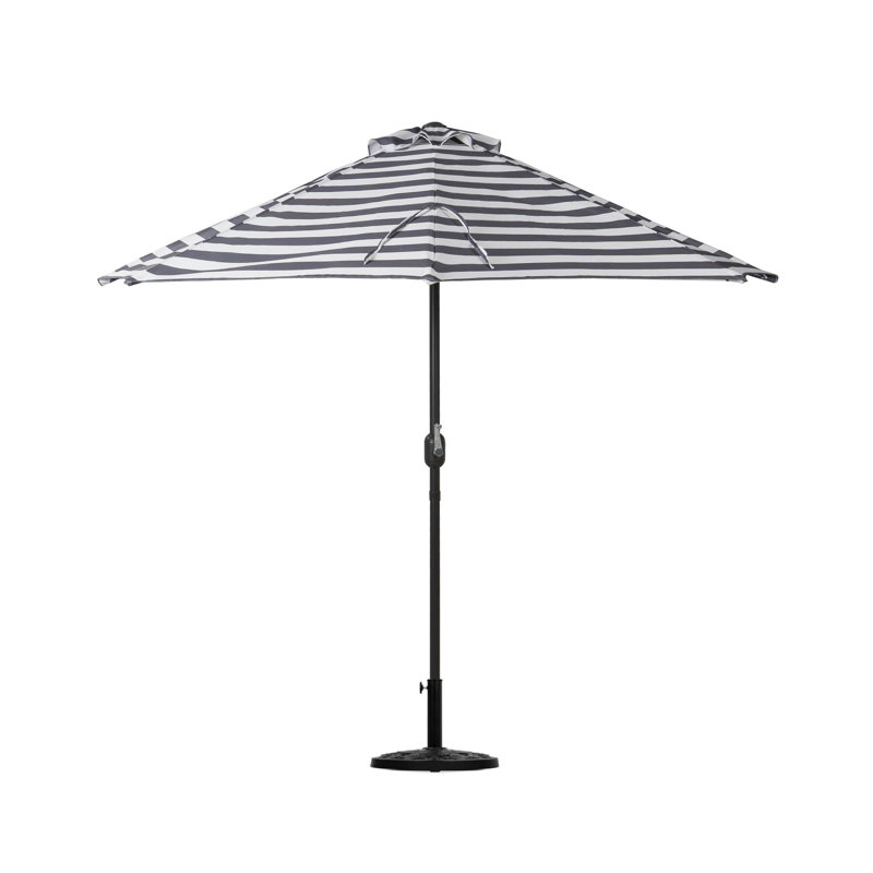 Parasol de marché 9 pi Pérou, Noir / blanc
