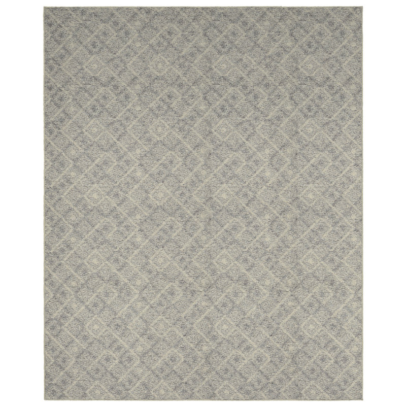 Tapis gris touffeté à motif abstrait Byrum, Rectangle 7 pi 6 po x 9 pi 3 po