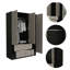 Armoire à miroir Bolton 120, quincaillerie en métal, armoire à deux portes, deux tiroirs, porte simple avec miroir, tringles - multicolore