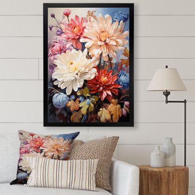 Yesmi Chrysanthemums Vibrant Collage IV