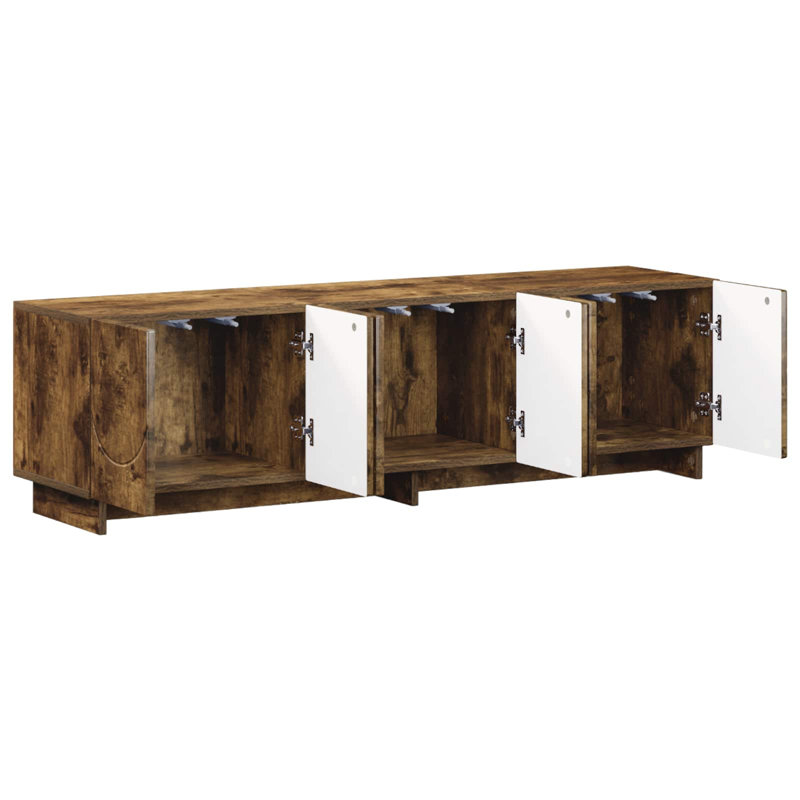 TV Stand, 40cm H x 140cm W x 34.5cm D, Smoked Oak