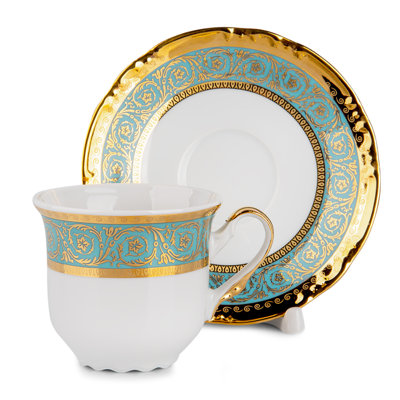 Magnificent Century Porcelain Teacup and Saucer