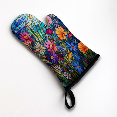 Glass Garden Oven Mitt Cotton Twill
