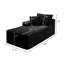 Canapé modulaire en velours côtelé noir avec accoudoirs sans accoudoirs pour salon et chambre à coucher-847027080