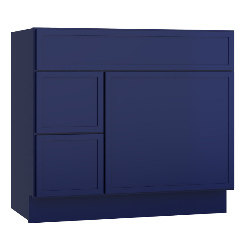 Base de meuble-lavabo simple 36 po seulement, Bleu
